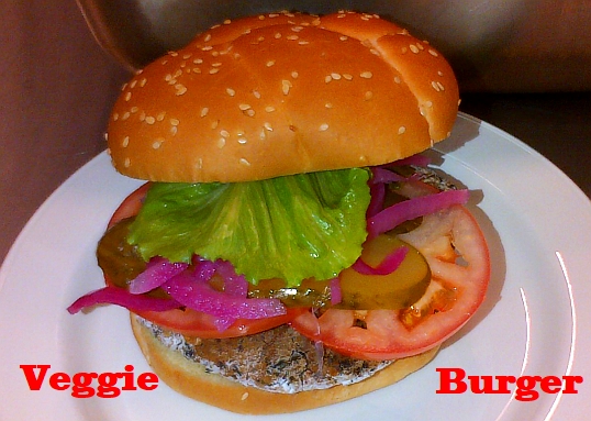 Homemade veggie burger
