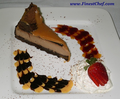 Chocolate caramel cheesecake picture