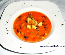 Cold gazpacho soup recipe