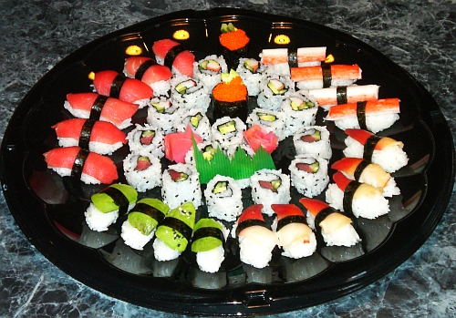 Assorted sushi platter picture