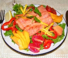 Salmon salad appetizer