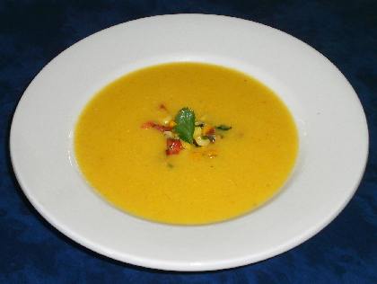 Indian sweet corn soup with curry