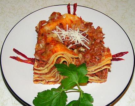 Four cheese lasagna picture
