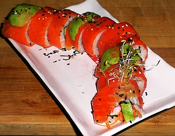 Caterpillar sushi roll