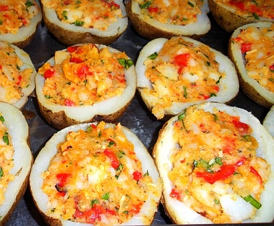 Double baked stuffed Mexican potatoes