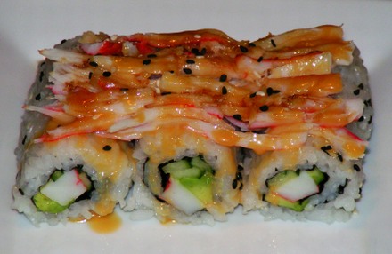 Warm sushi roll