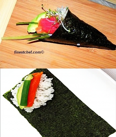 Hand roll sushi