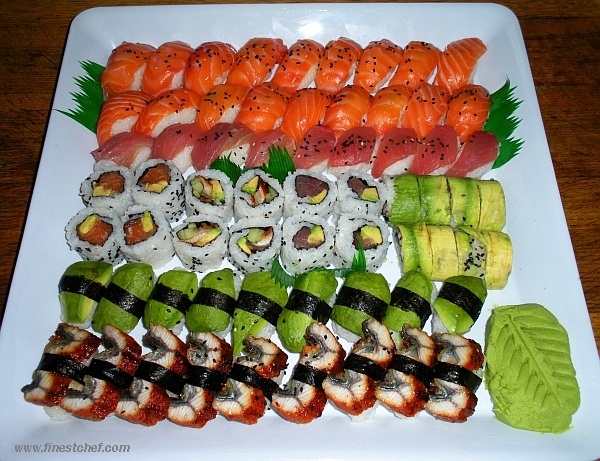 Large sushi platter