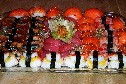 Nigiri sushi platter