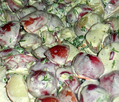 Red skin potato salad photo