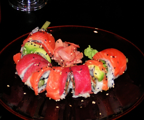 The rainbow sushi roll
