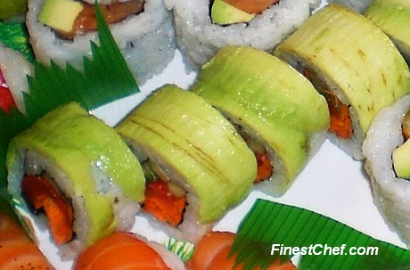 Vegetable sushi roll